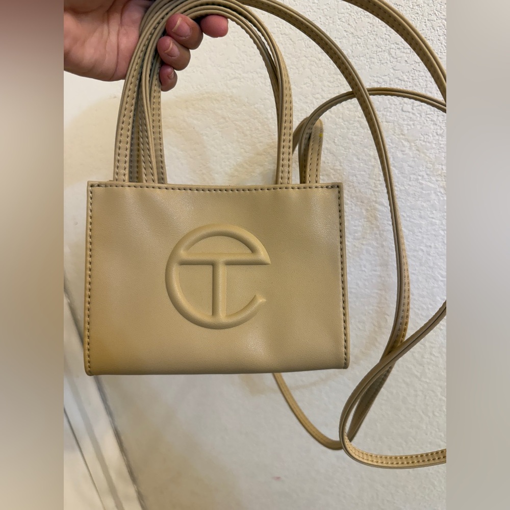 Telfar Small Shopping Bag in the color Cream